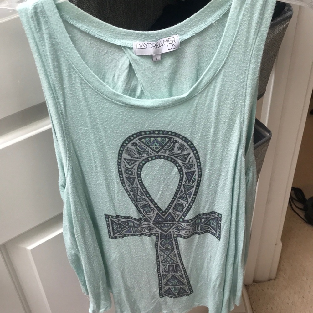 Green, super soft, open back tank  UO Daydreamer